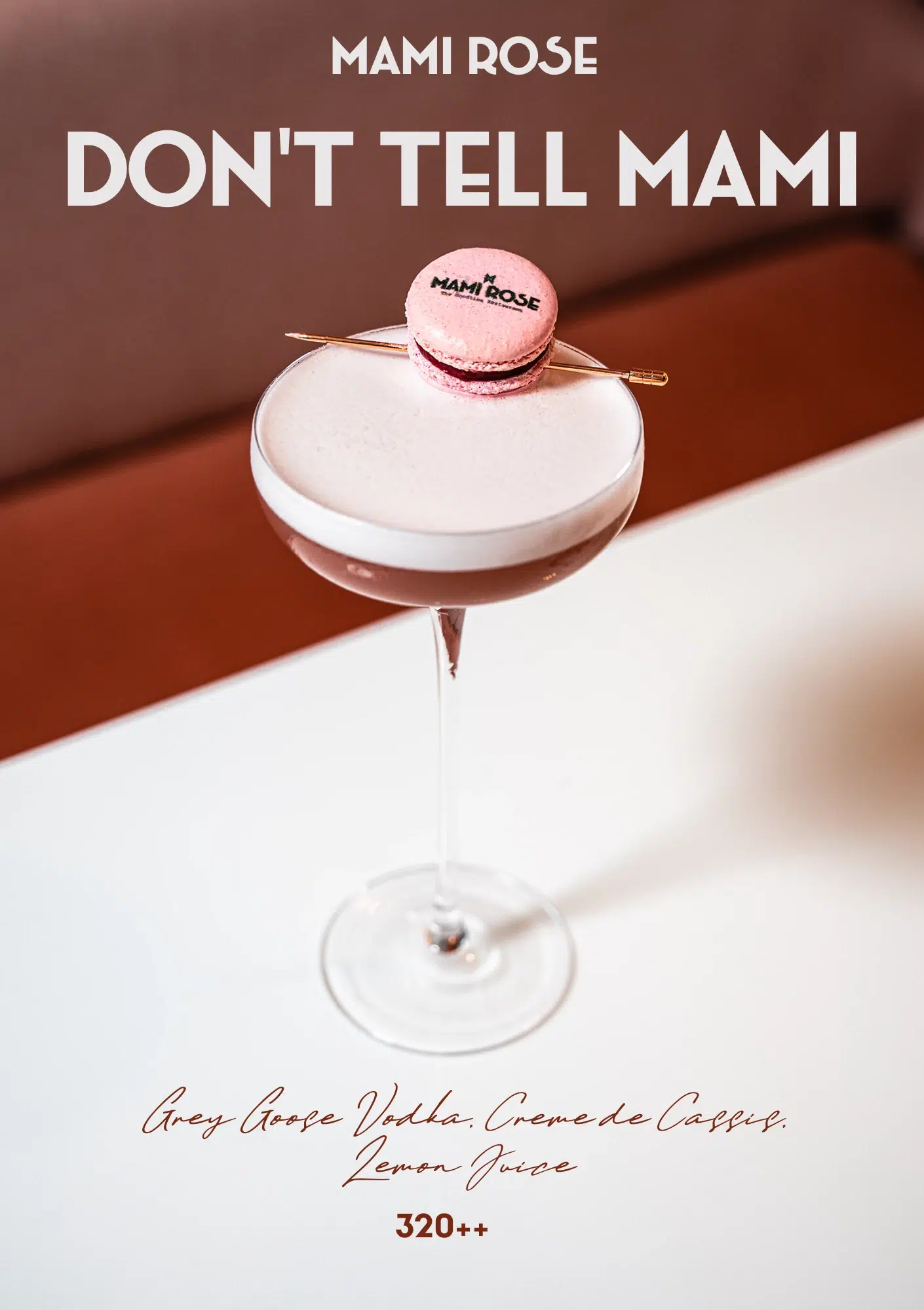 Photo of the cocktail "Don't Tell Mami" for Ladies Night at the Mami Rose restaurant in Bangkok's EmSphere Mall