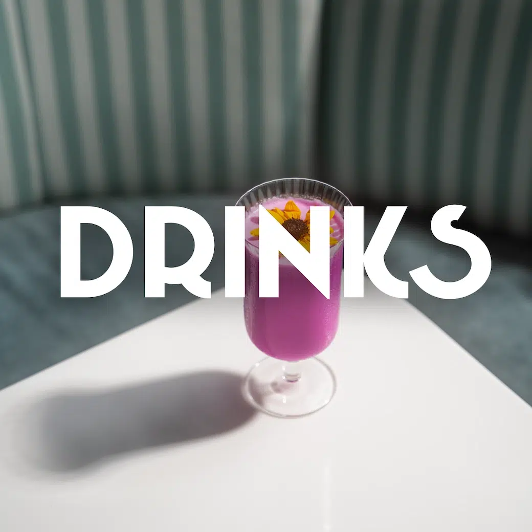 call to action for the drink menu on Mami Rose restaurant website