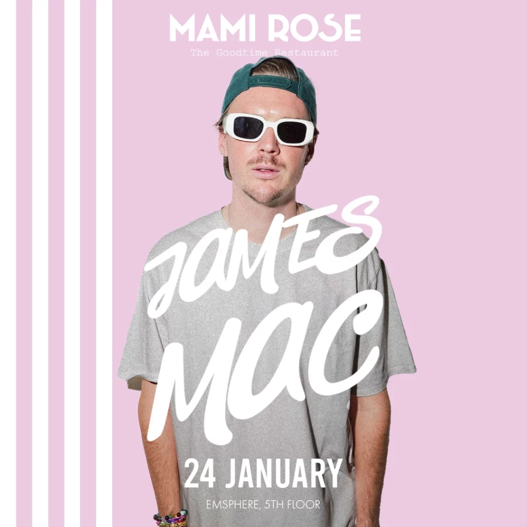 Square banner for a special event at Mami Rose Bangkok with DJ James Mac